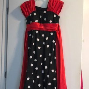 Black White and Red prom dress